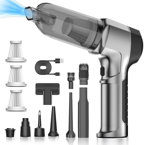 Aspirapolvere Auto Senza Fili 20000Pa – 4 In 1 Portatile, Batteria 10000mAh, 60 Minuti Di Autonomia, Con Filtro HEPA Lavabile