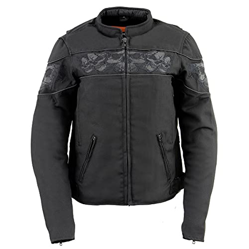 Image of Milwaukee Leather Women's Textile Classic Crossover Motorcycle Riders Jacket - All Year Wear
