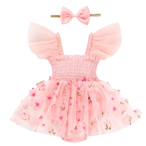 Baby Girl Clothes Infant Tulle Romper Ruffe Sleeveless Bodysuit Baby Girl Outfits Infant Girl Dress 0-18M