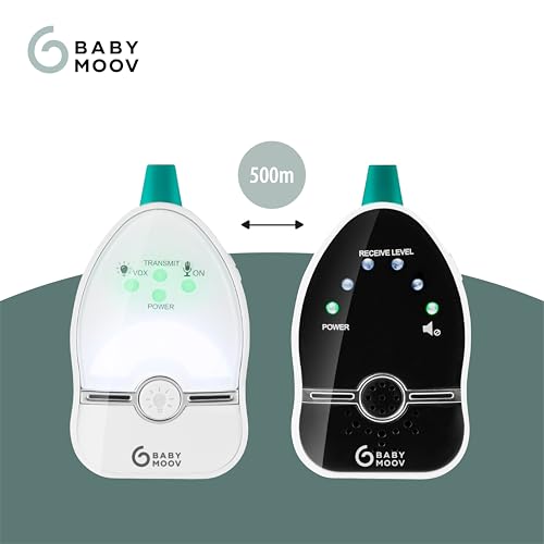 Miniatura 3 de Babymoov Easy Care Vigilabebés Audio Con Lamparita, 500 M, Blanco