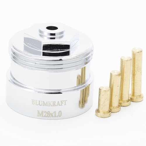 BLUMKRAFT - Adaptador de metal para radiadores M28 x1.0 - M30x1.5 compatible con Vama, Orkli....