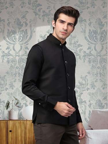 Image of ROCKSY Bandi Modi Koti, Nehru Jacket for Men, Cotton Waistcoat for All Occasion: Diwali, Wedding, Ethnic, Office Party, Formal & casual Look