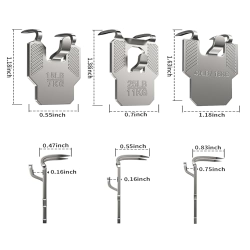 Image of 25 Pack Picture Hangers Claw for Drywall : 15 25 40 lb Wall Picture Hanging Hooks Heavy Duty Damage Free - Art Mirror Photo Frame Sawtooth Wire D Ring Hanger Kit for Room Office Decor