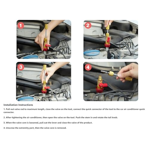 Aramox Set para Remover Núcleo de Válvula R134A, 31 Piezas miniatura 5