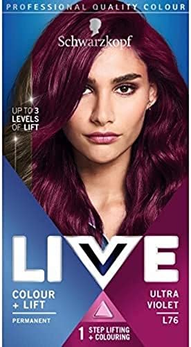 Schwarzkopf LIVE Colour + Lift, Long-Lasting Permanent Copper Hair Dye, Lightens Up To 3 Levels, Tangerine Twist L74