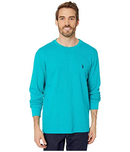 Image of U.S. Polo Assn. Men's Cotton Regular Fit Long Sleeve Crew Neck Solid Thermal Shirt