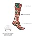 BoomDragon Girls Woman's Fashion Christmas Elk Wood Snowflake Holly Stocking Cushion Crew Socks for Training, Basketball, Skiing, Arch Support Knee High No Show Socks