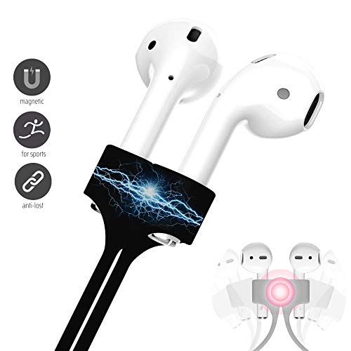 Image of Ultra Strong Magnetic Airpod Pro Strap Anti-Lost Cord Sports Lanyard Compatible with Airpods 3rd 2nd Generation Pro 3 2 1 (Black)