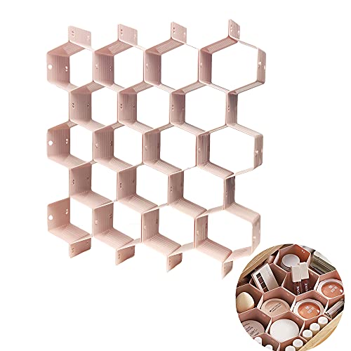 Xnuoyo Organizador De Cajones Divisores De Panal De Abeja, Organizador De Almacenamiento De Armario, Divisores De Cajón De Tablilla De Armario De Partición De Plástico Para Armario Cocina Oficina-8pcs Cover