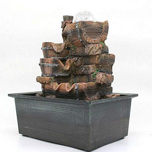 Fonte de Água Decorativa Resina Cascata Iluminação de Led GT742 - Lorben