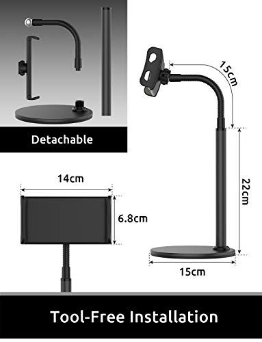 Tate Guard Tablet-Ständer Halterung mit flexiblem Schwanenhalsförmigem Arm,Multi-Winkel verstellbar 360-Grad-Drehung… – Bild 8