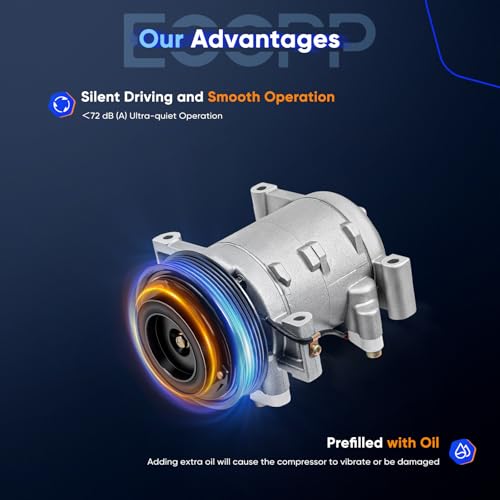 Image of ECCPP AC Compressor for Isuzu Rodeo for Isuzu Axiom Trooper 1998-2004 | for Honda Passport 3.2L 1998-2002 Fast Cooling AC Compressor with Clutch 6 Grooves DKV14G
