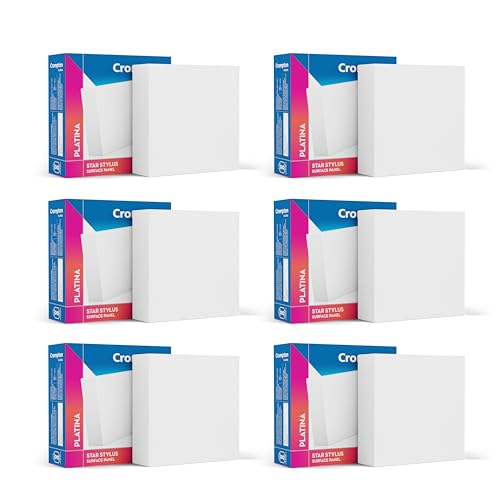 Crompton Star Stylus Surface Mounted Downlighter 6W Square Cool White | Pack of 6 | NO False Ceiling required, Outer Dimension: 90 mm | For Hall, Bedroom, Kitchen, Office, Store