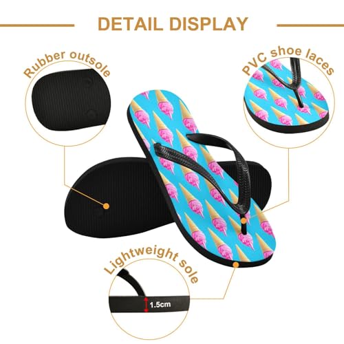 Nander Ice Cream Sandal Flip Flops of Men's & Women's,Beach Slippers Flip Flops Shower Shoes2
