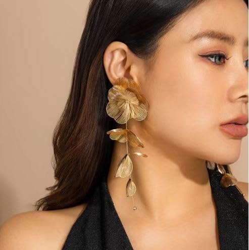 ZMANYIJEW Rainbow Acrylic Tassel Earrings for Women Colorful Leaf Flower Bead Rainbow Earrings for Women2