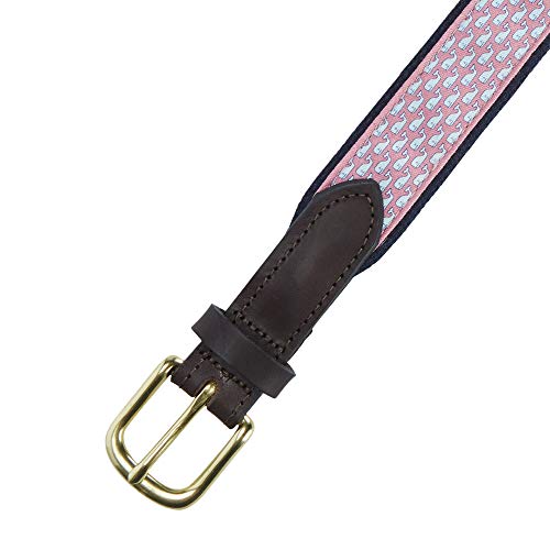 Vineyard Vines Boy’s Whale Canvas Leather Belt #TOP1