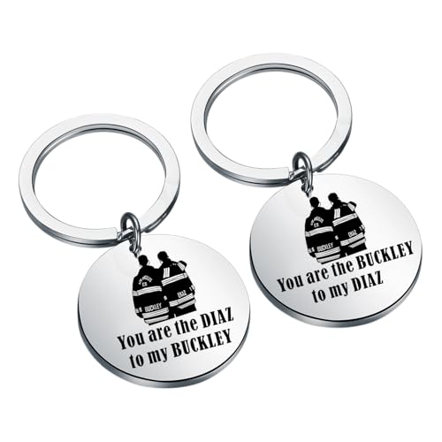 FAADBUK 911 TV Show Gift Diaz Buckley Fan Gift You Are The Diaz to My Buckley Keychain Set for TV Fan (Diaz to My Buckley Keychain)