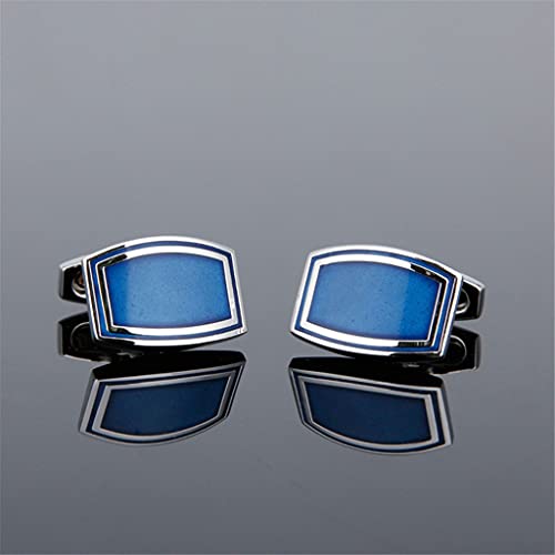 Flashing Heren Dames Franse overhemden Manchetknopen Blauw geëmailleerde manchetknopen vervagen niet Antioxidant en duurzaam - Image 5