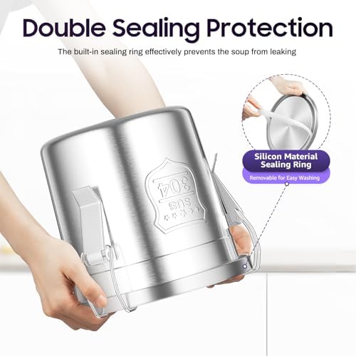 Stainless Steel Canister Set,6L/1.59gal Stainless Steel Airtight Canister for Kitchen,Metal Food Storage Containers with Lids Sealed,Keep Flour, Sugar,Coffee - Thumbnail 2