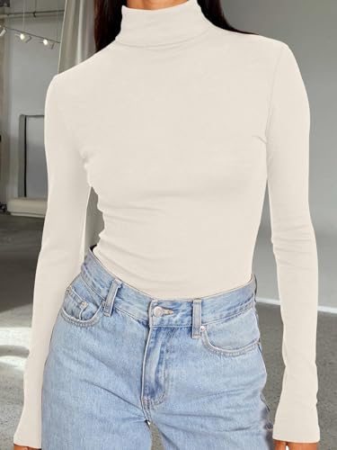 Image of Trendy Queen Women's Turtleneck Long Sleeve Shirts Basic Underwear Tops Winter Clothes 2026