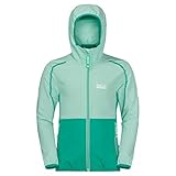 sehr elastisch Jack Wolfskin Mädchen Turbulence Girls Elastisch Atmungsaktiv Windabweisend Wasserabweisend Outdoor Softshelljacke, Pale Mint, 164