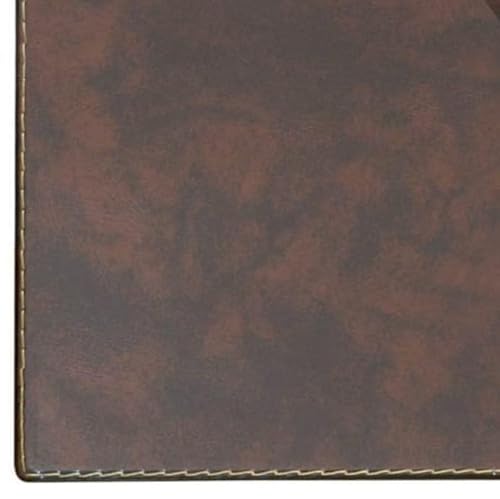 VELOFLEX 4442760 - Bewerbungsmappe „de Luxe“, DIN A4, mit Klarsicht-Taschen und Klemmschiene, Leder-Optik braun