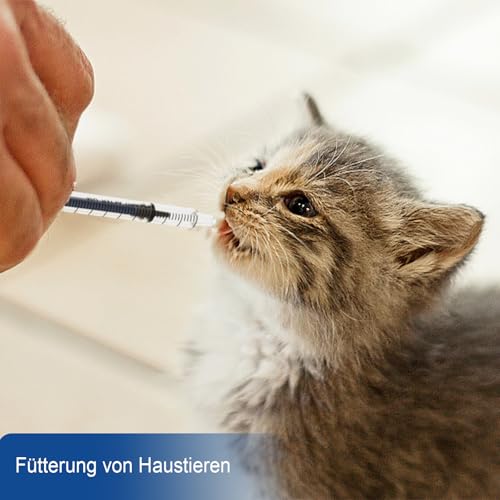 12 Stück Spritzen, Einwegspritze Plastikspritze Dosierspritze in Einzelverpackung. Ideal für feine Dosierungen, Hobby, Handwerk und Haustiere (12, 1ml)