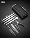 FERYES Pedicure Knife Ingrown Toenail Kit, 7 PCS Professional Pedicure Tool Toenail Grooming Kit, Top Notch Foot Blade, Super Sharp Toenail Clippers (Leather case included)