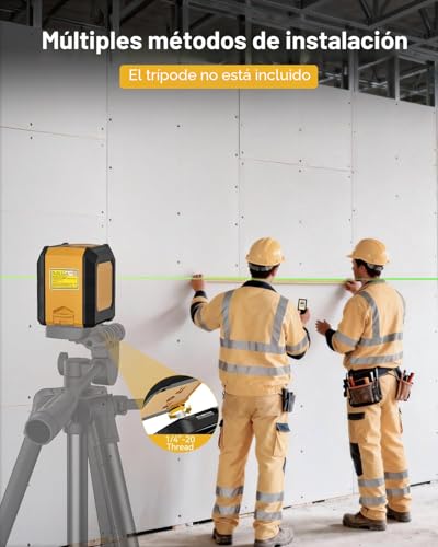 Miniatura 7 de Nikotek Nivel Láser Autonivelante Haz Verde Láser De Líneas Cruzadas Horizontales Y Verticales Para Decoración Del Hogar Bolsa De Transporte, 2xbatería Incluida