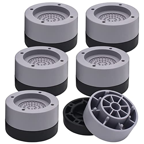 Hanihua 6 Sets Furniture Risers 1 Inch Grey Bed Risers, Heavy Duty Bed Lifts Risers For Table, Sofa, Couch, Desk, Adjustable Bed Frame Risers Supports Up To 1,300 Lbs #TOP27