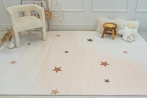Rug Branch DA1221CR811 Soft Steps Playtime Kids Stars Playmat Cream Indoor Soft Area Rug thumb #3