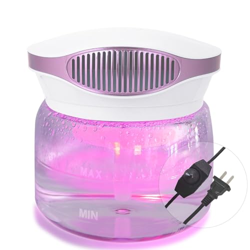 Water Air Purifiers for Home, Variable Speed Air Washer Aroma Diffuser, Quiet Rainbow Air Purifier with Water, Air Washer Humidifier, Essential Oils Fresher With Night Light for Home, Bedroom, Purple