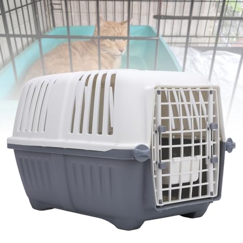 Dilwe Haustier-Katzentransportbox, Tragbar, Leicht, von Fluggesellschaften Zugelassen, Bequeme Reise-Hundebox für Katzen, Hunde, Kaninchen, 47 X 31 X 32 cm – Bild 6