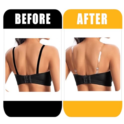 Unsichtbare Klare BH Träger 6 Stück BH TräGer Transparent Schultergurt Leicht Verstellbar Durchsichtige BH Träger Abnehmbare Durchsichtige BH TräGer für Frauen Trägerlose BHS
