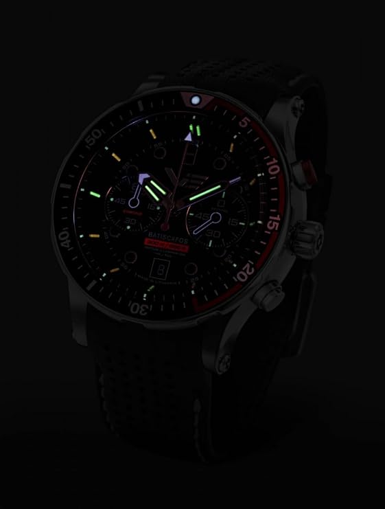 Vostok Europe Batiscafos 511A771-B Men's Chronograph with Stainless Steel Link Strap