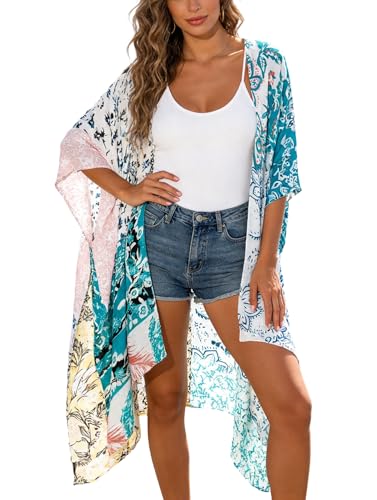Image of Breezy Lane Kimonos for Women Swimsuit Coverups Beach Cover Up Swimwear Cardigan Summer