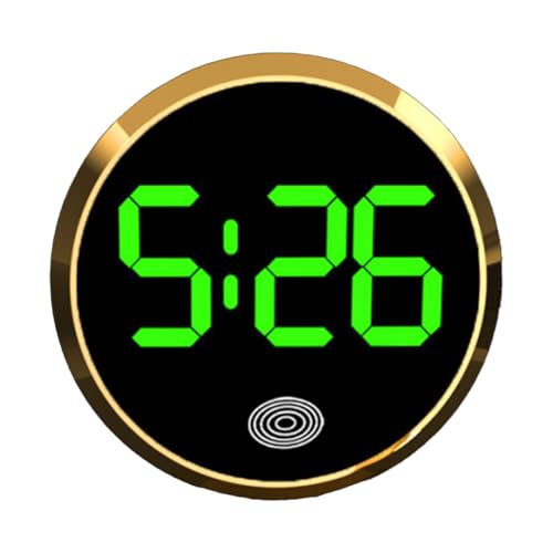 Reloj de tablero de automóviles - Reloj bien redondeado de automóviles digitales con pantalla de número transparente, estuche de aleación y espejo de vidrio | Caballero interior del vehículo de pantal