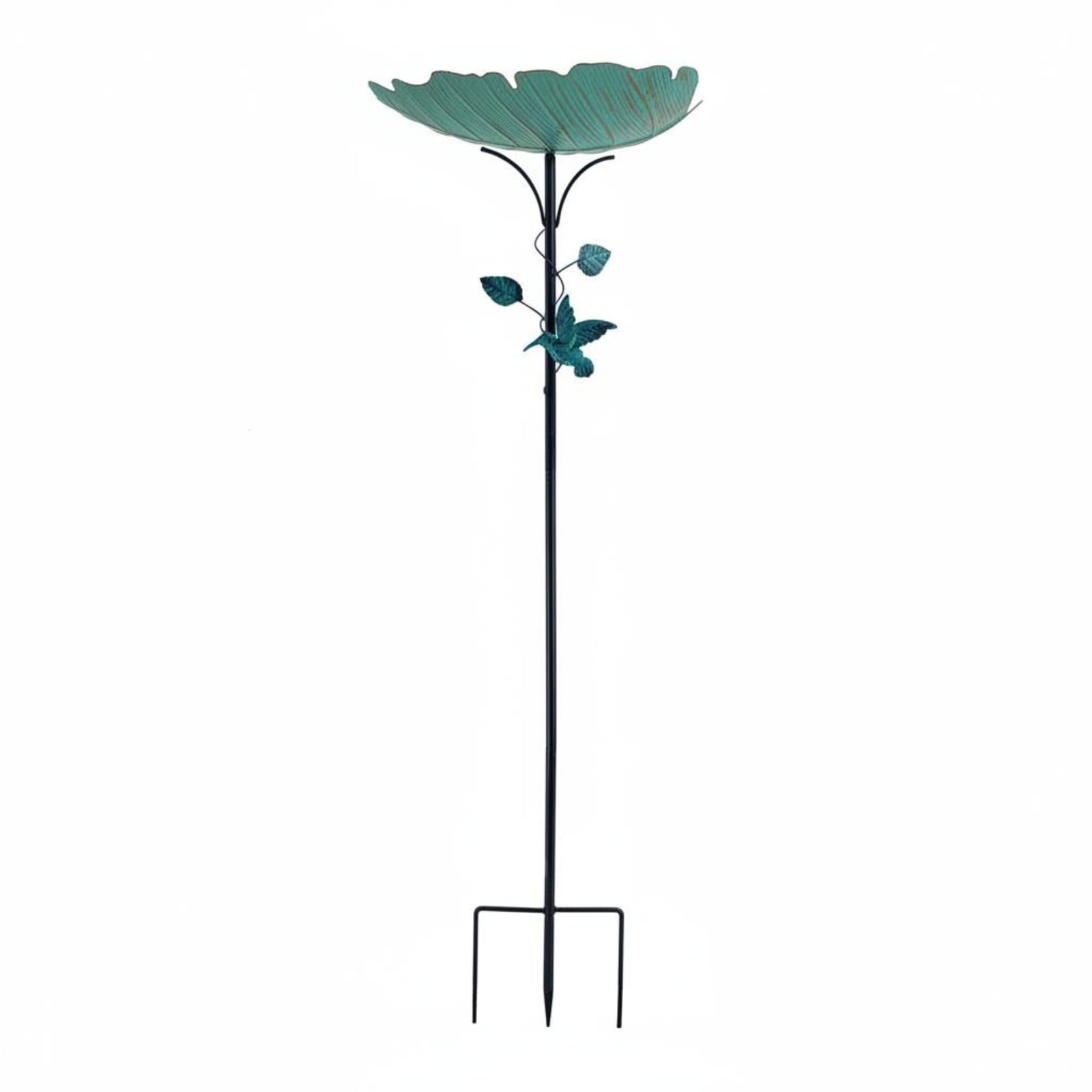 Green Finish Bird Bath Stake foliageShaped Metal Bird Bath Stake Iron Garden Ornament Plant-Inspired, Green | Home & Garden | Yard, Garden & Outdoor Living | Bird & Wildlife Accessories-image-11