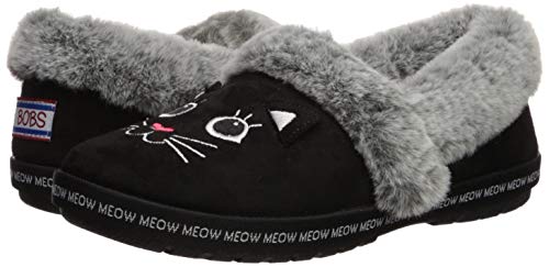 Skechers Bobs Women's Too Cozy-Meow Pajamas Slipper, Black, 9 #TOP6