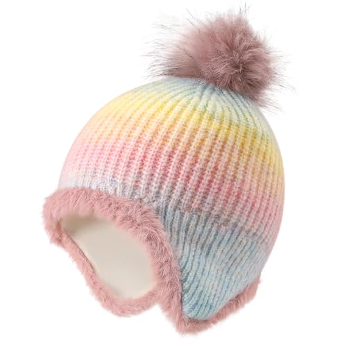 MASOCIO Wintermütze Kinder Mädchen Mütze Winter Warme...