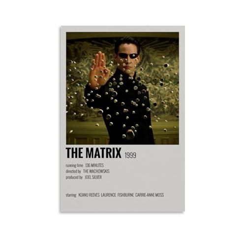 FQHTCUXPC Póster de The Matrix sobre lienzo, pintura al óleo, para colgar en el hogar, bar, decoración de pared interior, póster sin marco, 20 x 30 cm