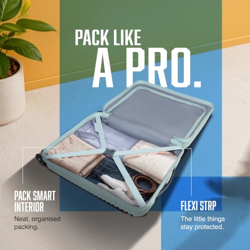 Image of American Tourister Liftoff+|Small Size Cabin Trolley Bag (55 cm) for Travel|360 8 Wheel Spinner Travel Luggage|Hard Case Polypropylene (PP) Suitcase|Mounted TSA Lock|Seafoam Blue
