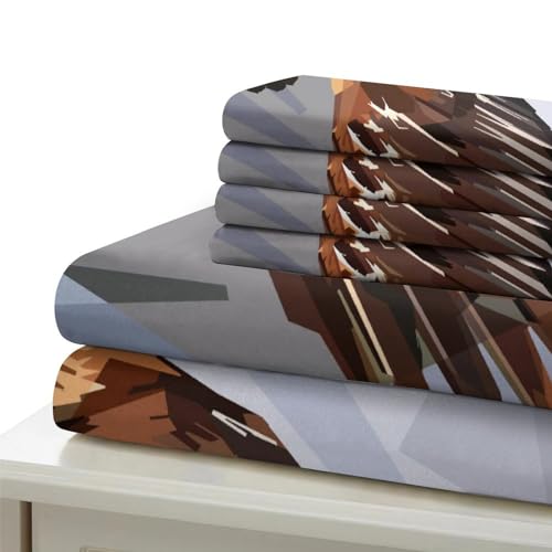 Housse de couette aigle 3D King de qualité supérieure en microfibre durable - 7