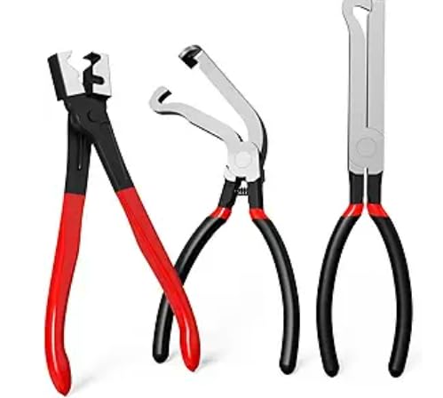 Professional Electrical Disconnect Pliers Set, 3-Piece Heavy Duty Automotive Kit, 8 inch, Compatible with Cars and Trucks