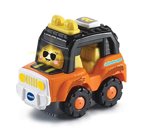 VTech TUT TUT Baby Flitzer - Geländewagen – Spielzeugauto mit Musik, aufleuchtender Taste, spannenden Sätzen und Geräuschen – Für Kinder von 1-5 Jahren