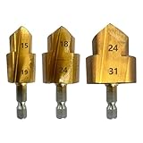 CYDZSRA Robuster Stufenbohrer 20/25/32 mm mit Sechskantschaft – unverzichtbar für die Wasserrohrwartung und reparatur. Praktisch für Warmwasserbereiter, Rohre und Waschbecken.