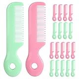 Supvox 20-teiliges Babyhaarkämm-Set für Neugeborene – Babybürste mit abgerundeten Borsten für...