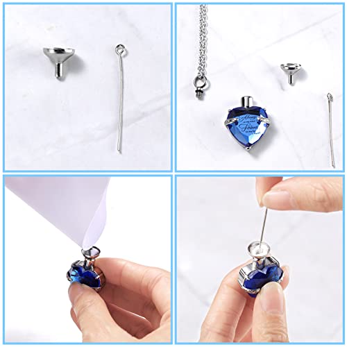 Henoyso 12 Pcs Urn Necklace for Ashes Bulk Cremation Cross Heart Cubic Jewelry Stainless Steel Memorial Locket for Men Women4