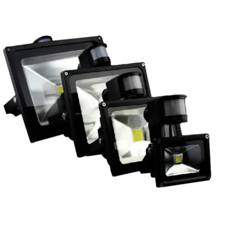 Foco Led Exterior, Luz de inundación LED, 10W 20W 30W 50W PIR Luz de inundación al Aire Libre LED Lámpara Impermeable IP65 con Sensor de Movimiento