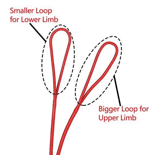 Archery Bowstring, Traditional Recurve Longbow Bow String Replacement - Available In Amo 58"-70" In 12 Strand - Made From Fast Flight Material … (Amo 66" (Actual 58"), Red) #TOP2